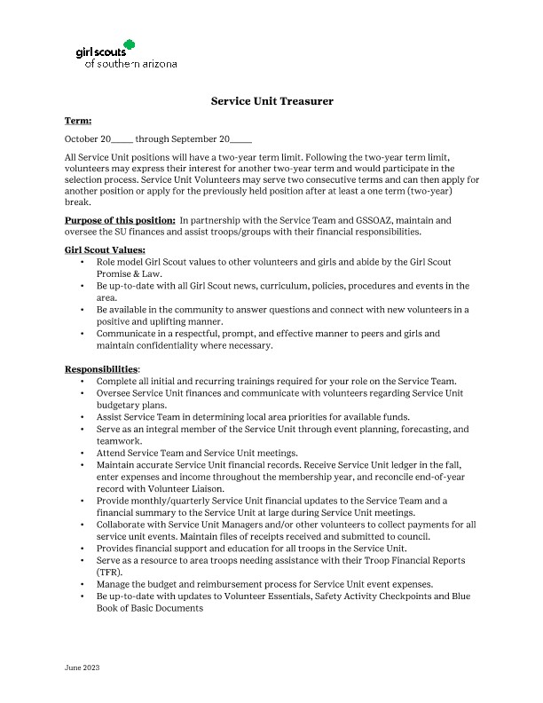 Service Units Girl Scouts